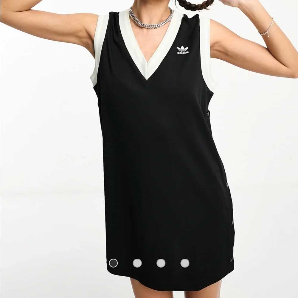 Adidas Originals Neutral Court adibreak sleeveless mini dress black small NWT - Picture 2 of 13